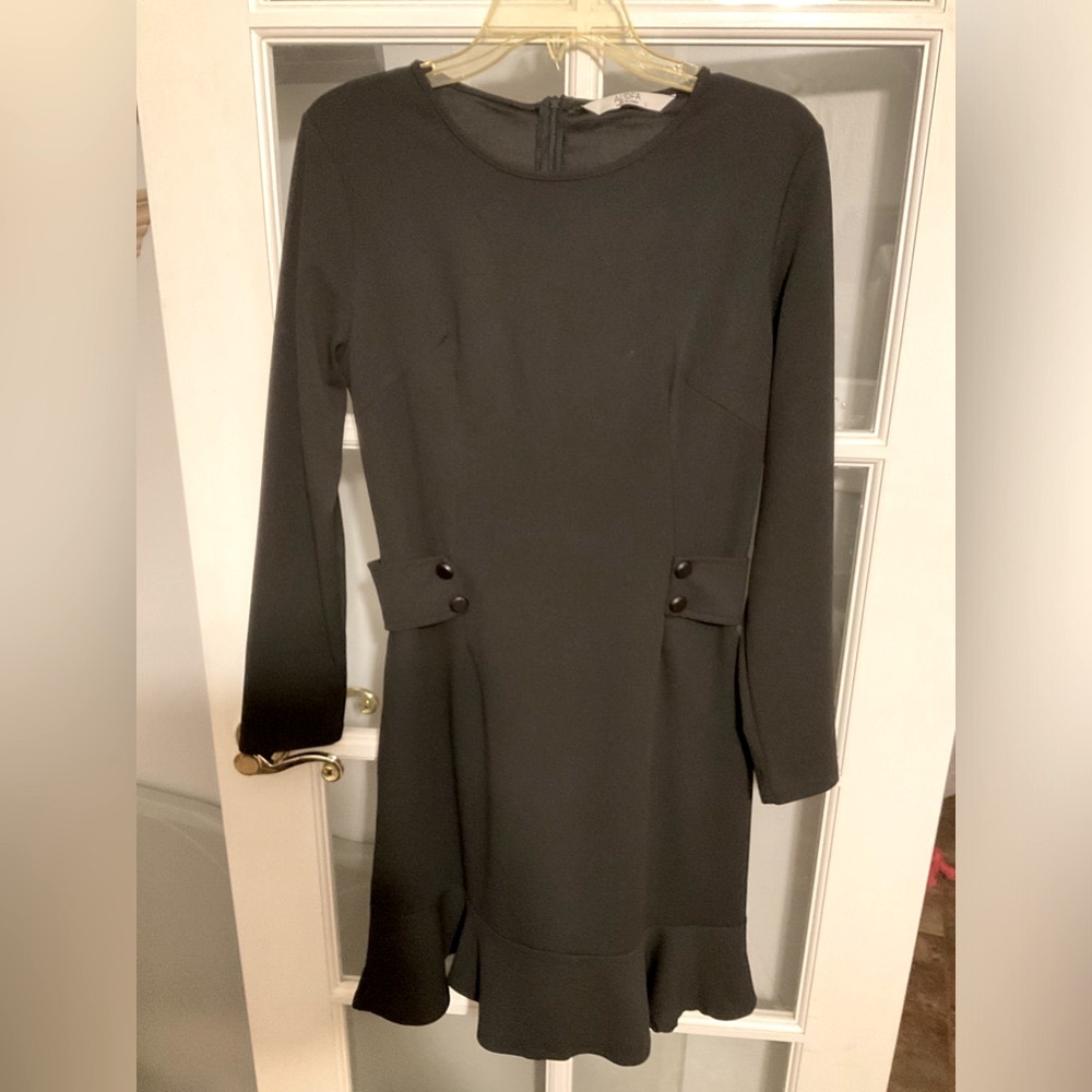 AL’OFA long sleeve black dress.  Size large.  Excellent condition